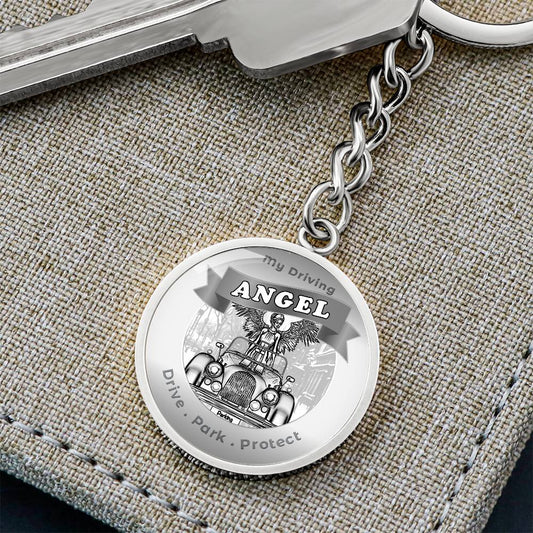 My Driving Angel - This Luxury Charm Keychain is more than just a keyring — it’s an empowering expression of your dreams, intentions, and personal energy.Featuring an original design with meaningful affirmations, symbols, or imagery, each charm is thought