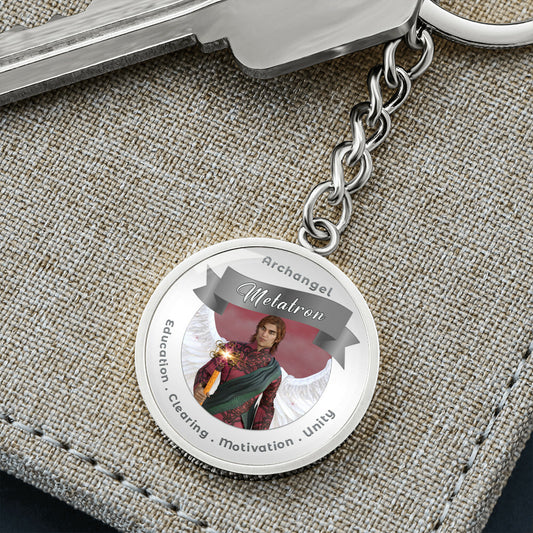 Archangel Metatron - Affirmation Keychain For Clearing, Education, Motivation & Unity - More Than CharmsMore Than Charms