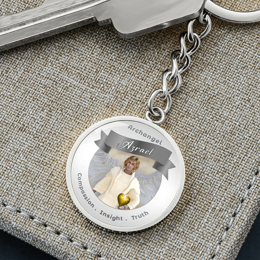 Archangel Azrael - Affirmation Keychain For Compassion, Insight & Truth - More Than CharmsMore Than Charms