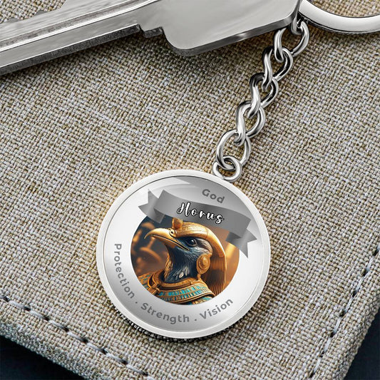 God Horus - Charm Keychain For Protection Strength Vision - This Luxury Charm Keychain is more than just a keyring — it’s an empowering expression of your dreams, intentions, and personal energy.Featuring an original design with meaningful affirmations, s