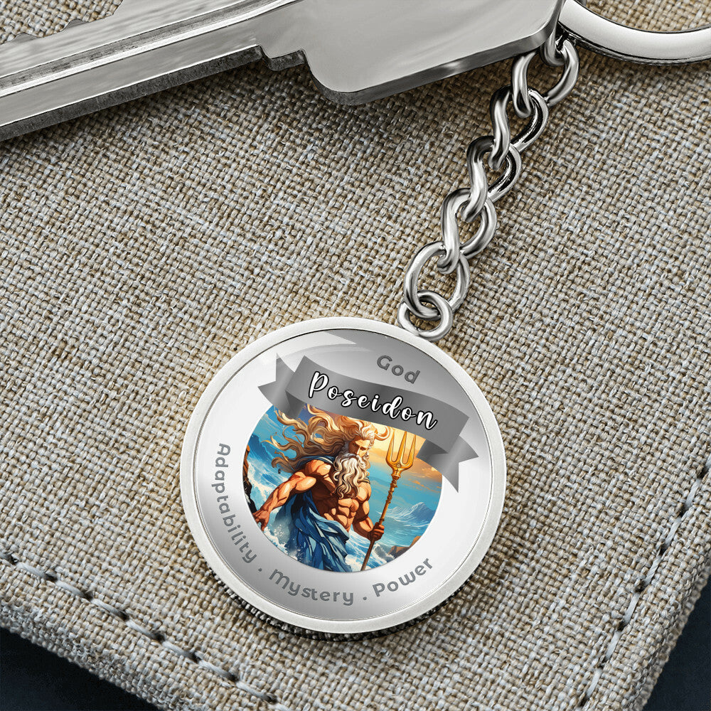 Poseidon - Affirmation Keychain For Adaptability Mystery Power- More Than CharmsMore Than Charms