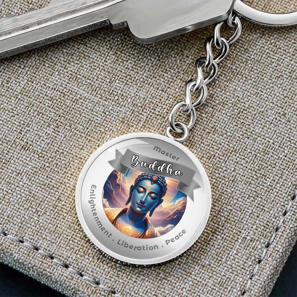 Buddha - Affirmation Keychain For Enlightenment, Liberation & Peace - More Than CharmsMore Than Charms