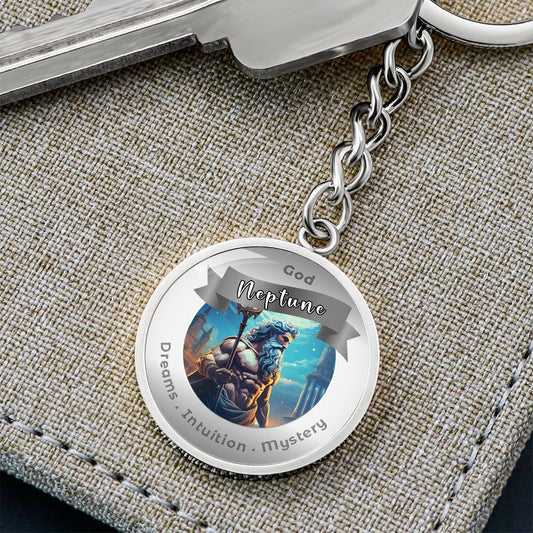 Neptune- Charm Keychain For Dream Intuition Mystery - This Luxury Charm Keychain is more than just a keyring — it’s an empowering expression of your dreams, intentions, and personal energy.Featuring an original design with meaningful affirmations, symbols