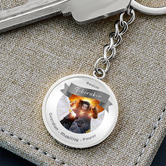 Cheribum- Angelic Realms Affirmation Keychain For Mobility, Power & Guardian - More Than CharmsMore Than Charms