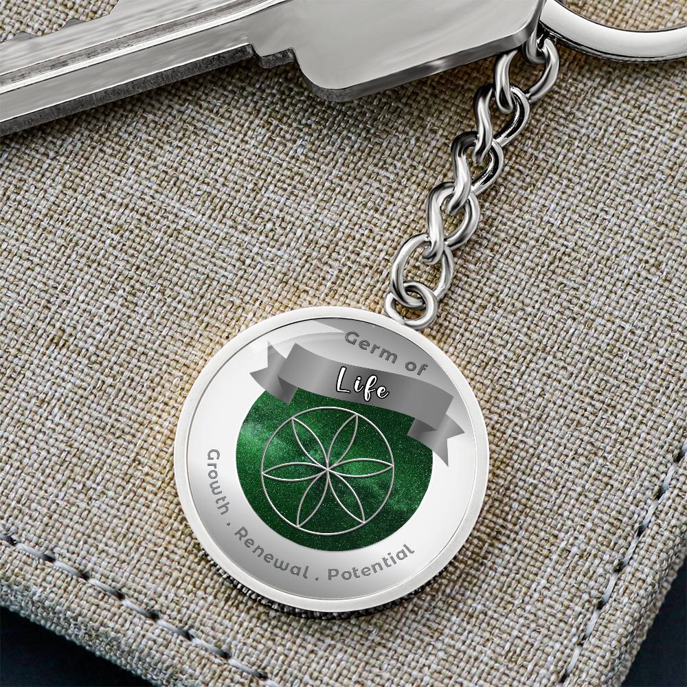 Germ of Life - Affirmation Keychain For Growth Renewal Potential - More Than CharmsMore Than Charms