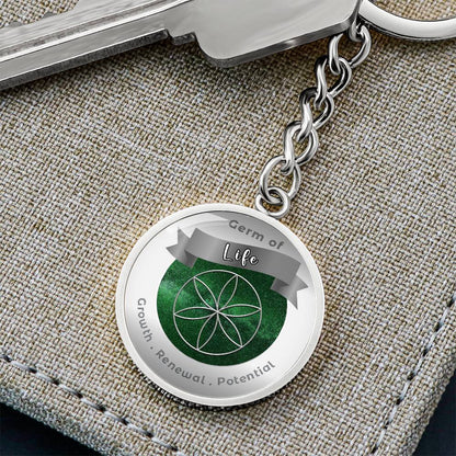 Germ of Life - Affirmation Keychain For Growth Renewal Potential - More Than CharmsMore Than Charms