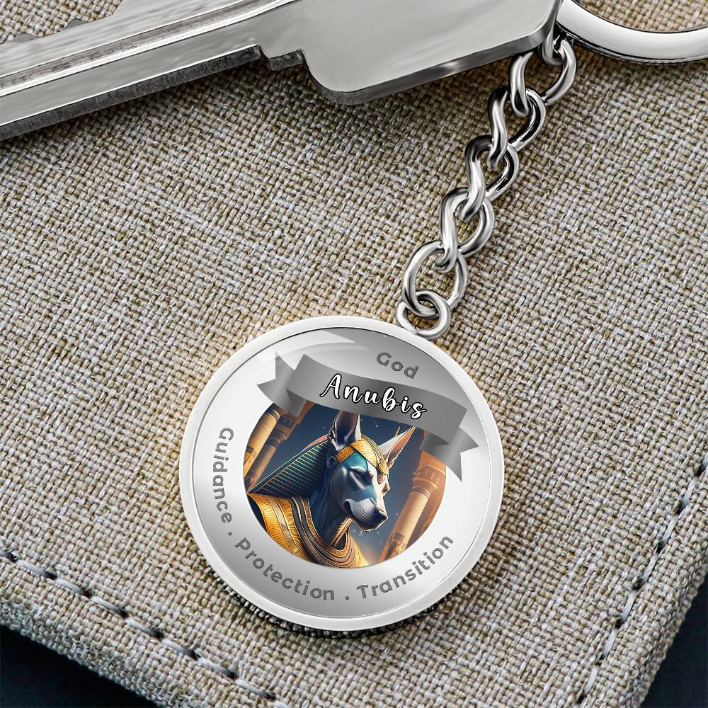 God Anubis - Affirmation Keychain For Guidance Protection Transition - More Than CharmsMore Than Charms