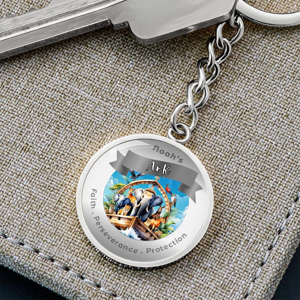Noah's Arc - Affirmation Keychain For Faith Perseverance Protection- More Than CharmsMore Than Charms