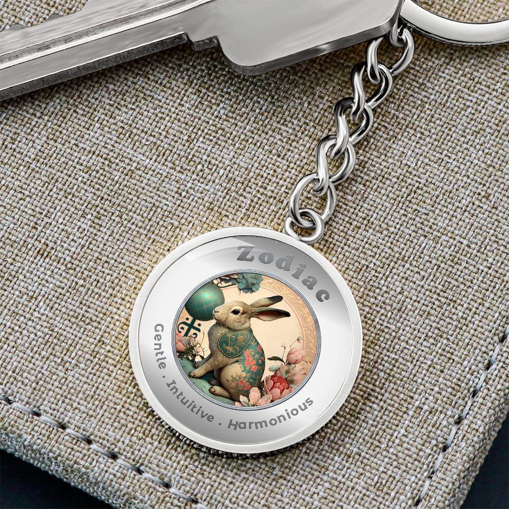 Rabbit - Chinese Zodiac - Affirmation Keychain - More Than CharmsMore Than Charms