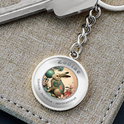 Rabbit - Chinese Zodiac - Affirmation Keychain - More Than CharmsMore Than Charms