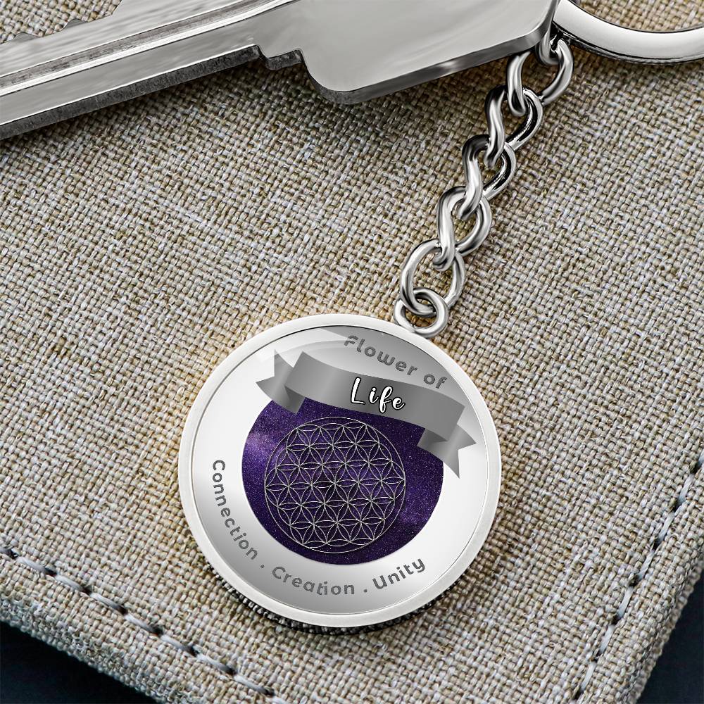 Flower of Life - Affirmation Keychain For Connection Creation Unity - More Than CharmsMore Than Charms
