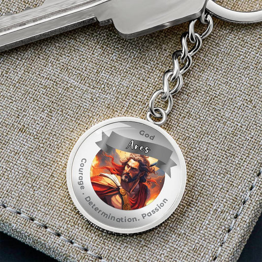 God Ares - Charm Keychain For Courage Determination Passion - This Luxury Charm Keychain is more than just a keyring — it’s an empowering expression of your dreams, intentions, and personal energy.Featuring an original design with meaningful affirmations,