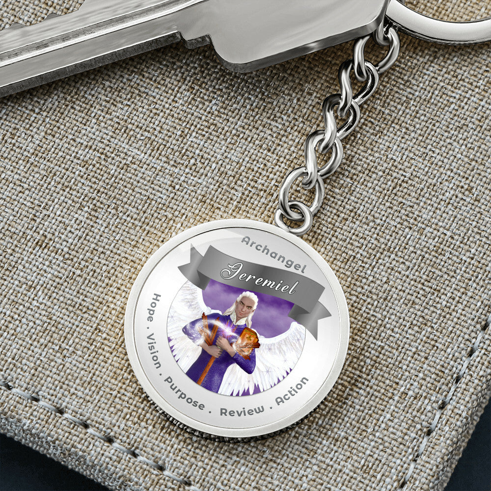 Archangel Jeremiel - Affirmation Keychain For Action, Hope, Purpose, Review & Visions - More Than CharmsMore Than Charms