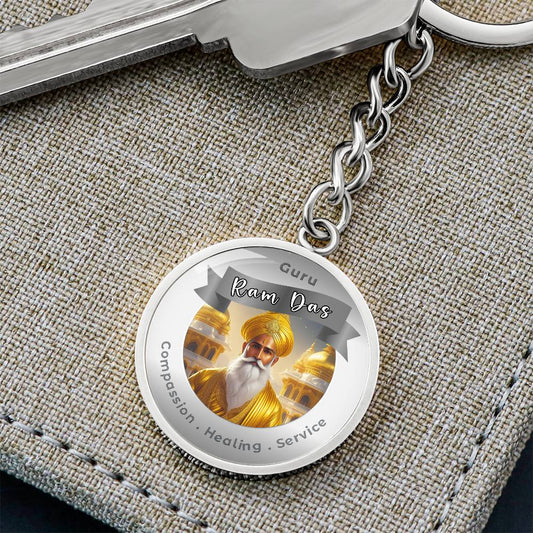 Guru Ramdas - Charm Keychain - This Luxury Charm Keychain is more than just a keyring — it’s an empowering expression of your dreams, intentions, and personal energy.Featuring an original design with meaningful affirmations, symbols, or imagery, each char