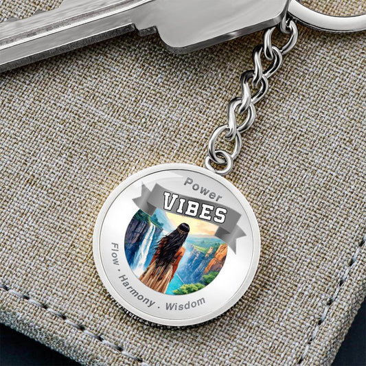 Power Vibes Affirmation Keychain  -  Earth Whisperer