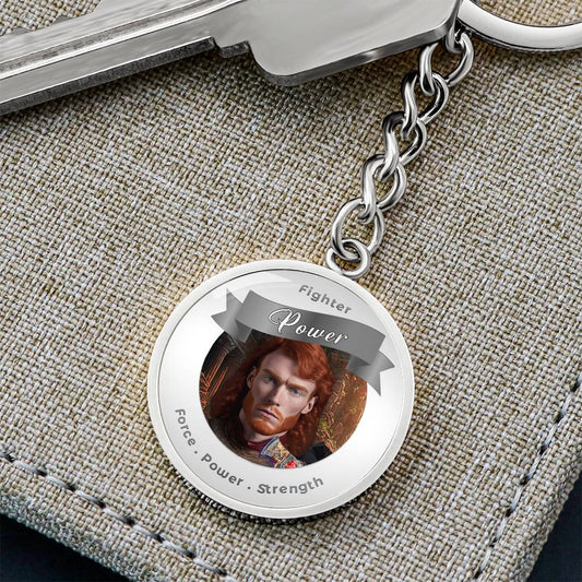 Fighter - RPG Fantasy Charm Keychain - This Luxury Charm Keychain is more than just a keyring — it’s an empowering expression of your dreams, intentions, and personal energy.Featuring an original design with meaningful affirmations, symbols, or imagery, e