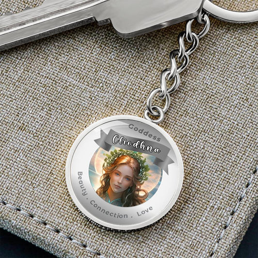 Goddess Cliodhna - Charm Keychain For Beauty Connection Love - This Luxury Charm Keychain is more than just a keyring — it’s an empowering expression of your dreams, intentions, and personal energy.Featuring an original design with meaningful affirmations