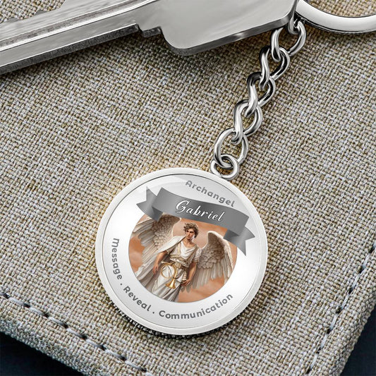 Archangel Gabriel - Archangel Affirmation Keychain For Messages, Revelation & Communication - More Than CharmsMore Than Charms
