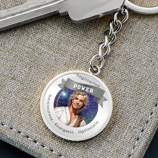 Divine Masculine Sagittarius - Affirmation Keychain