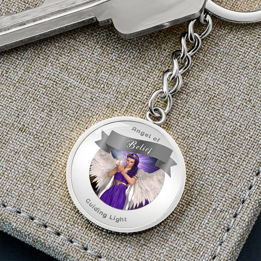Belief - Guardian Angel Charm Keychain - This Luxury Charm Keychain is more than just a keyring — it’s an empowering expression of your dreams, intentions, and personal energy.Featuring an original design with meaningful affirmations, symbols, or imagery,