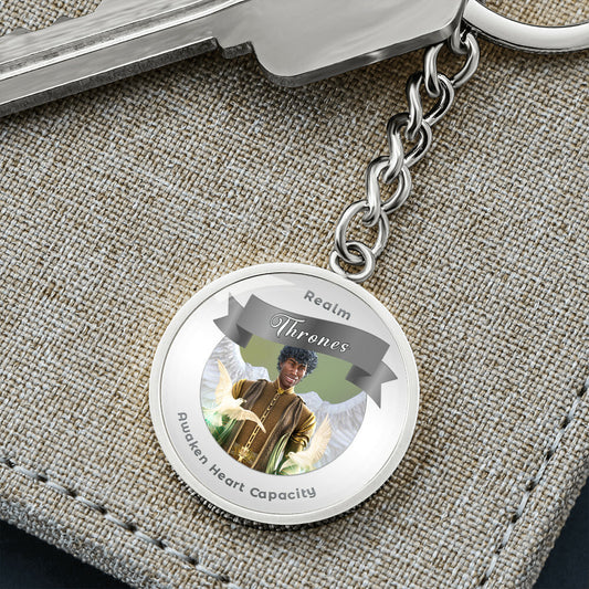 Thrones - Angelic Realm Charm Keychain For Awakening Heart Capacity - This Luxury Charm Keychain is more than just a keyring — it’s an empowering expression of your dreams, intentions, and personal energy.Featuring an original design with meaningful affir