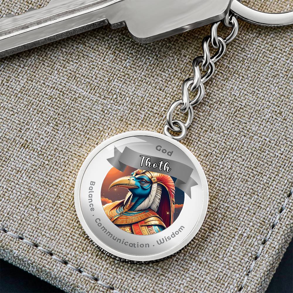Thoth Osiris Affirmation Keychain For Balance Communication Wisdom - More Than CharmsMore Than Charms