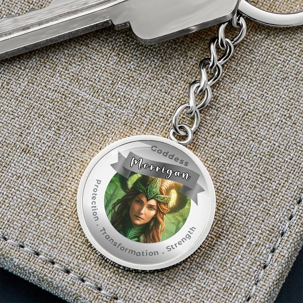 Morrigan - Affirmation Keychain For Protection Transformation Strength - More Than CharmsMore Than Charms