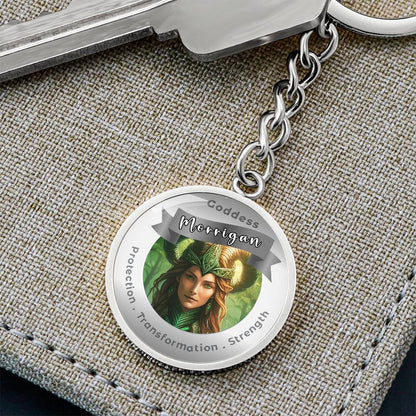Morrigan - Affirmation Keychain For Protection Transformation Strength - More Than CharmsMore Than Charms