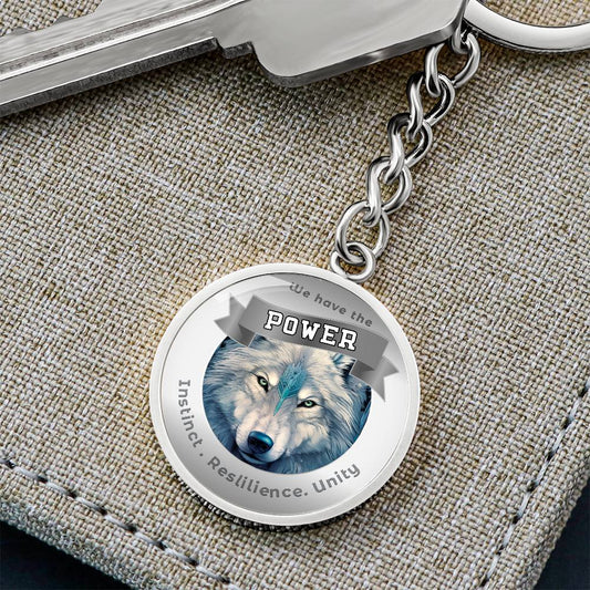 Wolf - Power Animal Charm Keychain - This Luxury Charm Keychain is more than just a keyring — it’s an empowering expression of your dreams, intentions, and personal energy.Featuring an original design with meaningful affirmations, symbols, or imagery, eac