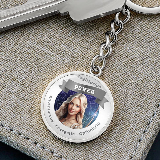 Divine Feminine Sagittarius - Affirmation Keychain