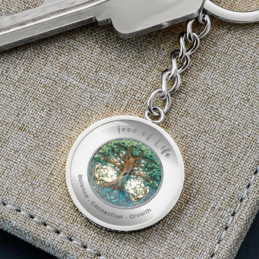 Tree of Life - Charm Keychain - This Luxury Charm Keychain is more than just a keyring — it’s an empowering expression of your dreams, intentions, and personal energy.Featuring an original design with meaningful affirmations, symbols, or imagery, each cha