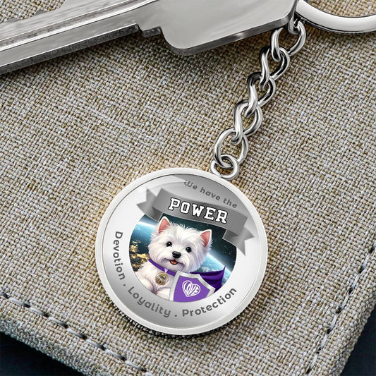 West Highland Terrier - Dog Power Animal Charm Keychain - This Luxury Charm Keychain is more than just a keyring — it’s an empowering expression of your dreams, intentions, and personal energy.Featuring an original design with meaningful affirmations, sym