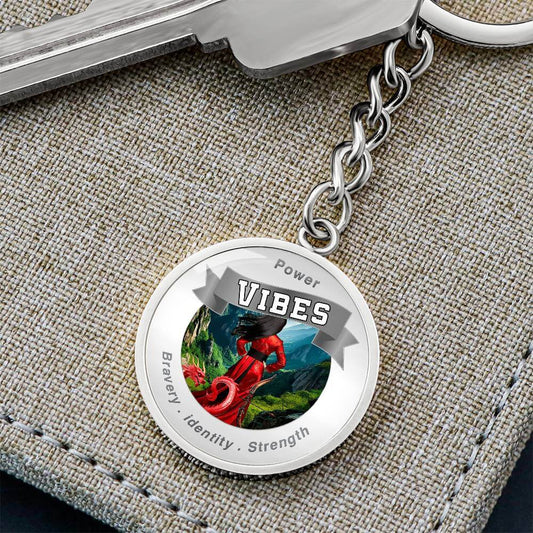 Power Vibes Affirmation Keychain - Dragon Warrior