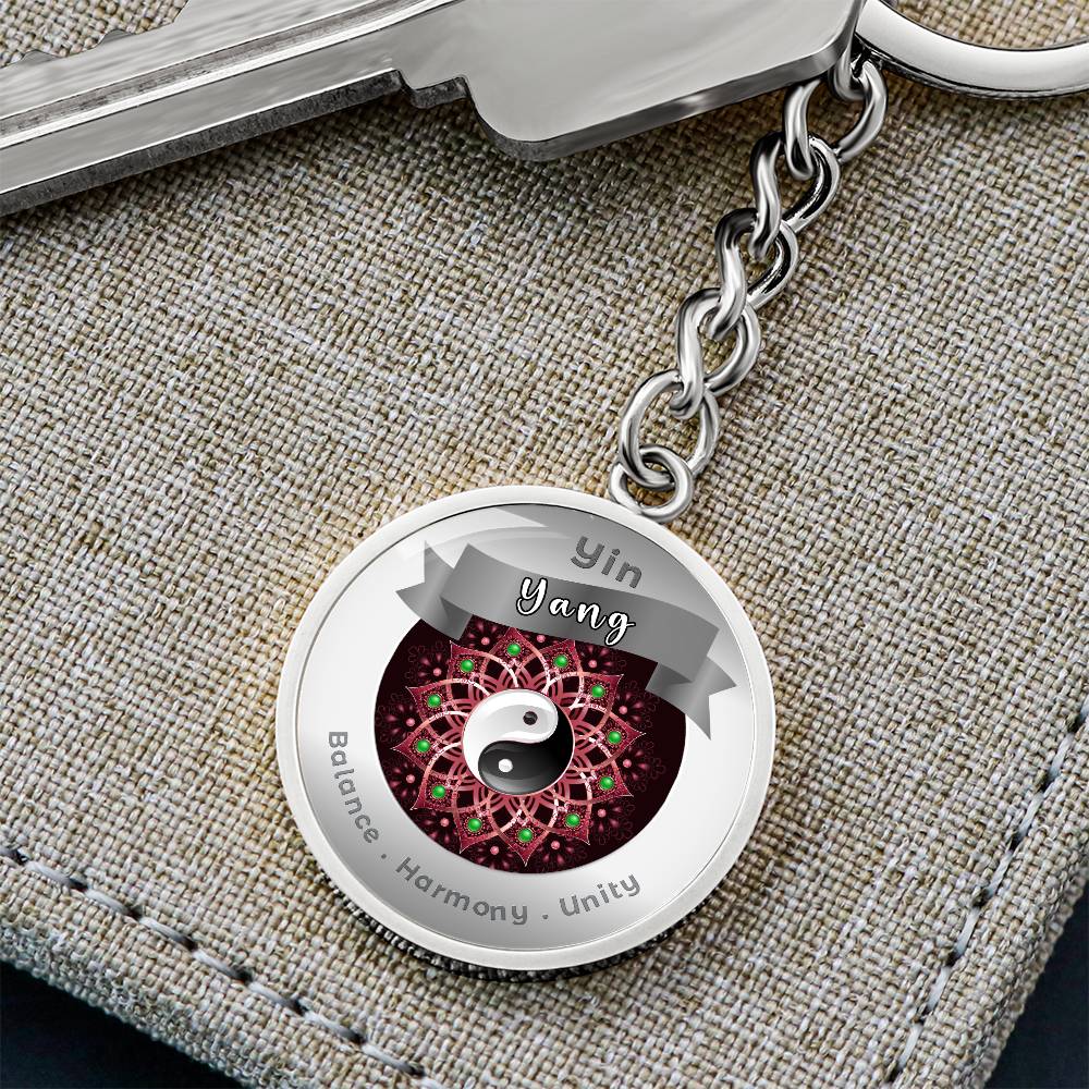 Yin Yang - Affirmation Keychain For Balance Harmony Unity - More Than CharmsMore Than Charms