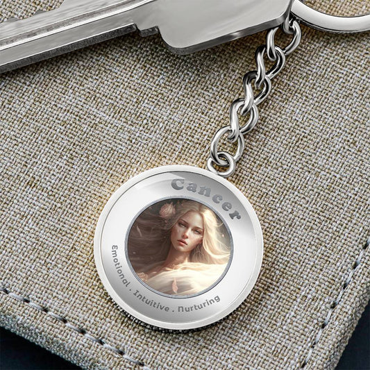Cancer - Charm Keychain - This Luxury Charm Keychain is more than just a keyring — it’s an empowering expression of your dreams, intentions, and personal energy.Featuring an original design with meaningful affirmations, symbols, or imagery, each charm is