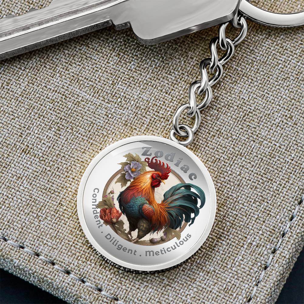 Rooster - Chinese Zodiac - Affirmation Keychain - More Than CharmsMore Than Charms