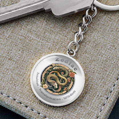 Snake - Chinese Zodiac - Affirmation Keychain - More Than CharmsMore Than Charms