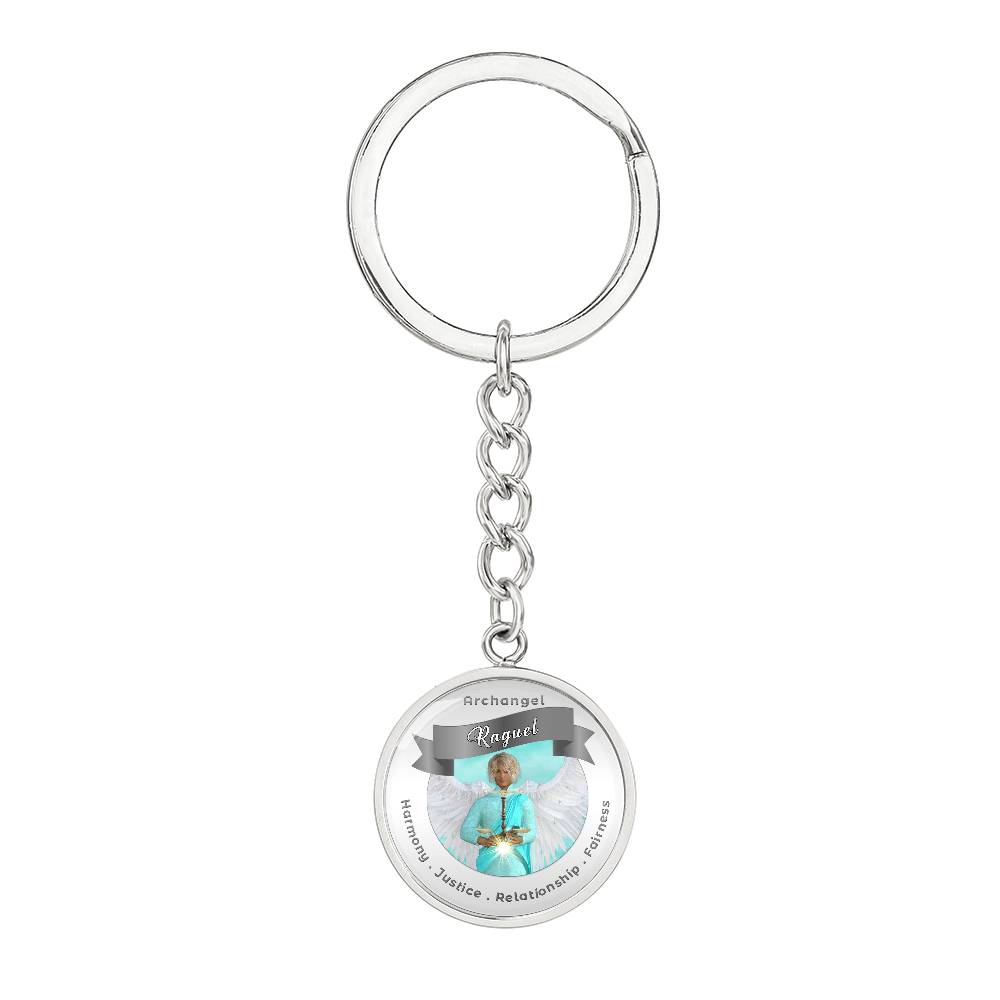 Archangel Raguel - Archangel Affirmation Keychain For Fairness, Harmony, Justice & Relationships- More Than CharmsMore Than Charms