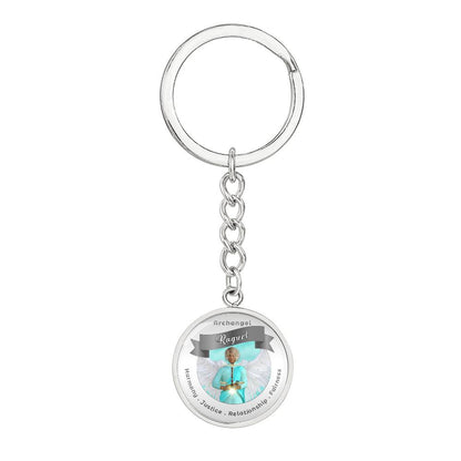 Archangel Raguel - Archangel Affirmation Keychain For Fairness, Harmony, Justice & Relationships- More Than CharmsMore Than Charms