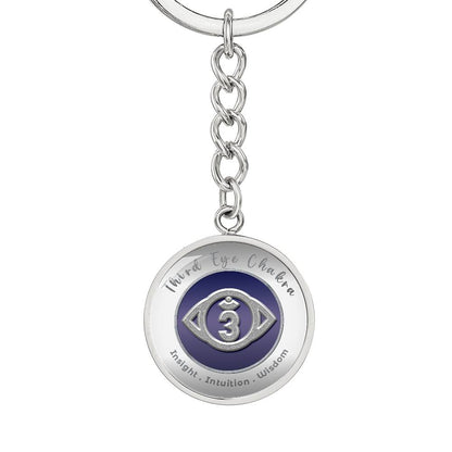 Third Eye Chakra - Intuition Insight Wisdom - Affirmation Keychain - More Than CharmsMore Than Charms