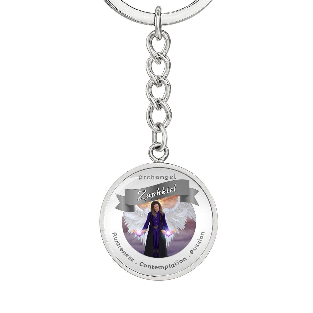 Archangel Zaphkiel - Affirmation Keychain For Awareness, Contemplation & Passion - More Than CharmsMore Than Charms