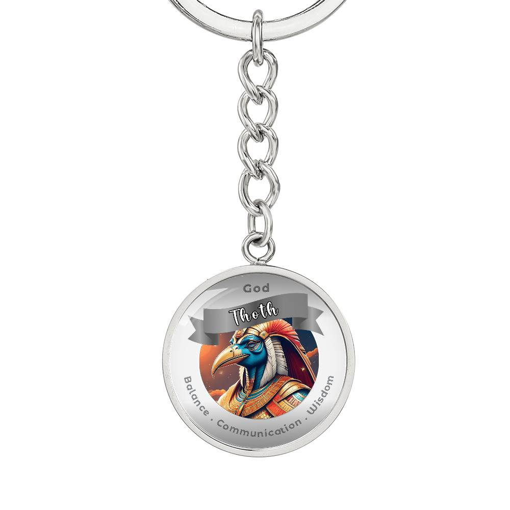 Thoth Osiris Affirmation Keychain For Balance Communication Wisdom - More Than CharmsMore Than Charms
