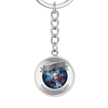 Vesica Piscis - Affirmation Keychain For Balance Creation Unity- More Than CharmsMore Than Charms
