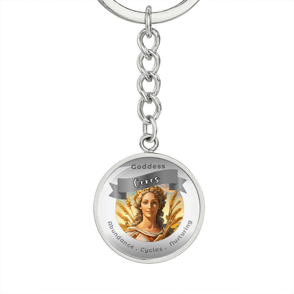 Goddess Ceres - Affirmation Keychain For Abundance Cycles Nurturing - More Than CharmsMore Than Charms