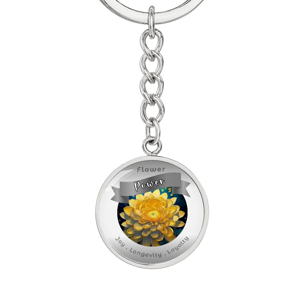 Chrysanthemum- Affirmation Keychain- More Than CharmsMore Than Charms