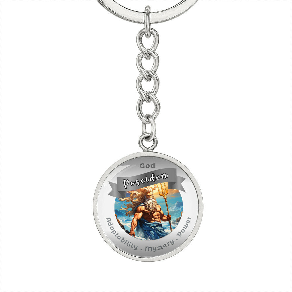 Poseidon - Affirmation Keychain For Adaptability Mystery Power- More Than CharmsMore Than Charms