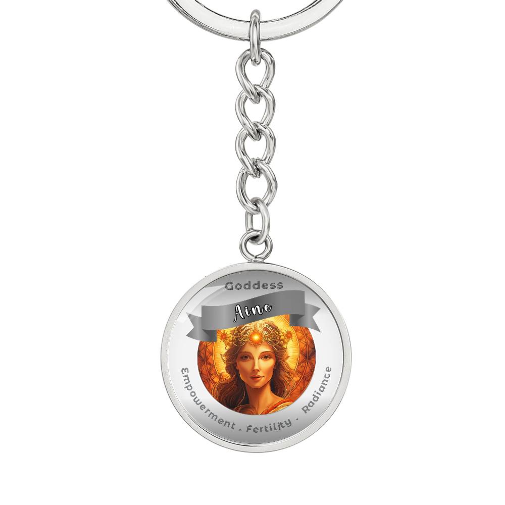 Goddess Aine - Affirmation Keychain For Empowerment Fertility Radiance - More Than CharmsMore Than Charms