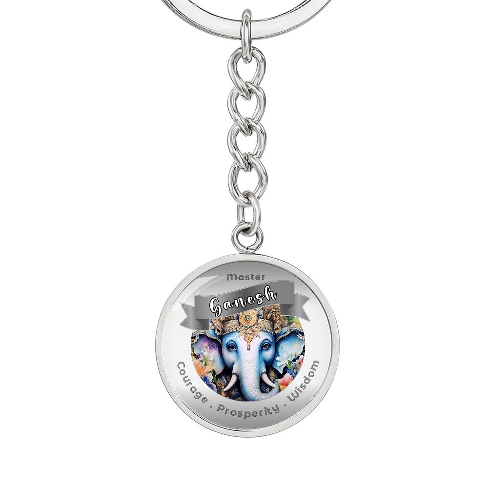 Ganesh Affirmation Keychain - Courage, Prosperity & Wisdom- More Than CharmsMore Than Charms