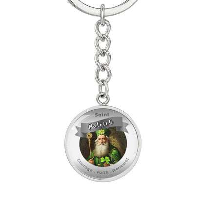 Saint Patrick - Affirmation Keychain For Courage Faith Renewal - More Than CharmsMore Than Charms
