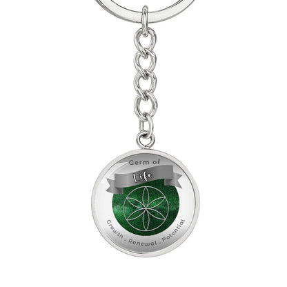 Germ of Life - Affirmation Keychain For Growth Renewal Potential - More Than CharmsMore Than Charms